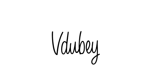 You should practise on your own different ways (Angelique-Rose-font-FFP) to write your name (Vdubey) in signature. don't let someone else do it for you. Vdubey signature style 5 images and pictures png