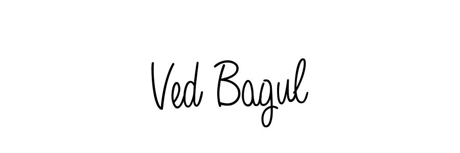Create a beautiful signature design for name Ved Bagul. With this signature (Angelique-Rose-font-FFP) fonts, you can make a handwritten signature for free. Ved Bagul signature style 5 images and pictures png