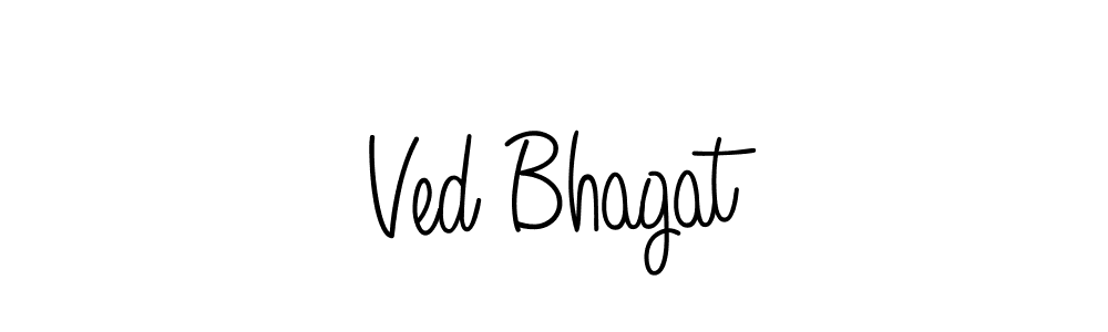The best way (Angelique-Rose-font-FFP) to make a short signature is to pick only two or three words in your name. The name Ved Bhagat include a total of six letters. For converting this name. Ved Bhagat signature style 5 images and pictures png