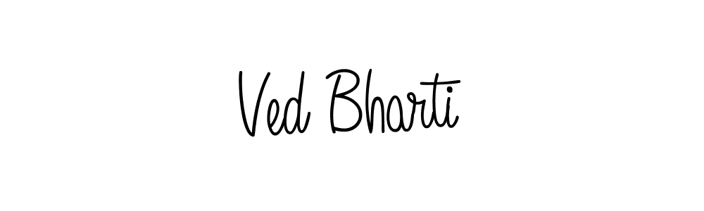 Create a beautiful signature design for name Ved Bharti. With this signature (Angelique-Rose-font-FFP) fonts, you can make a handwritten signature for free. Ved Bharti signature style 5 images and pictures png