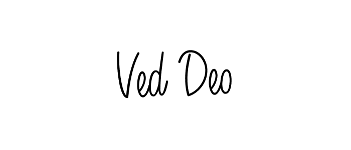 How to make Ved Deo signature? Angelique-Rose-font-FFP is a professional autograph style. Create handwritten signature for Ved Deo name. Ved Deo signature style 5 images and pictures png