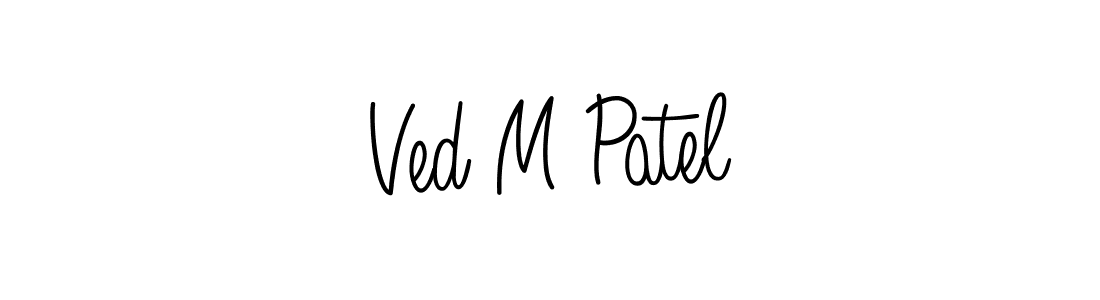 How to make Ved M Patel signature? Angelique-Rose-font-FFP is a professional autograph style. Create handwritten signature for Ved M Patel name. Ved M Patel signature style 5 images and pictures png