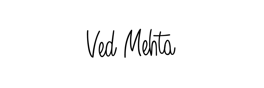 Ved Mehta stylish signature style. Best Handwritten Sign (Angelique-Rose-font-FFP) for my name. Handwritten Signature Collection Ideas for my name Ved Mehta. Ved Mehta signature style 5 images and pictures png