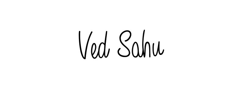 if you are searching for the best signature style for your name Ved Sahu. so please give up your signature search. here we have designed multiple signature styles  using Angelique-Rose-font-FFP. Ved Sahu signature style 5 images and pictures png