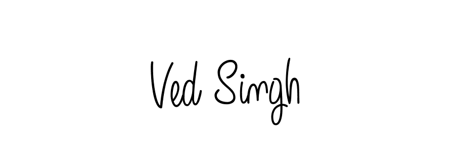 Make a beautiful signature design for name Ved Singh. With this signature (Angelique-Rose-font-FFP) style, you can create a handwritten signature for free. Ved Singh signature style 5 images and pictures png