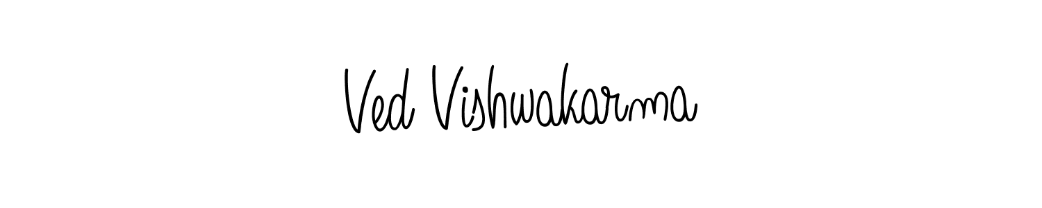 Angelique-Rose-font-FFP is a professional signature style that is perfect for those who want to add a touch of class to their signature. It is also a great choice for those who want to make their signature more unique. Get Ved Vishwakarma name to fancy signature for free. Ved Vishwakarma signature style 5 images and pictures png