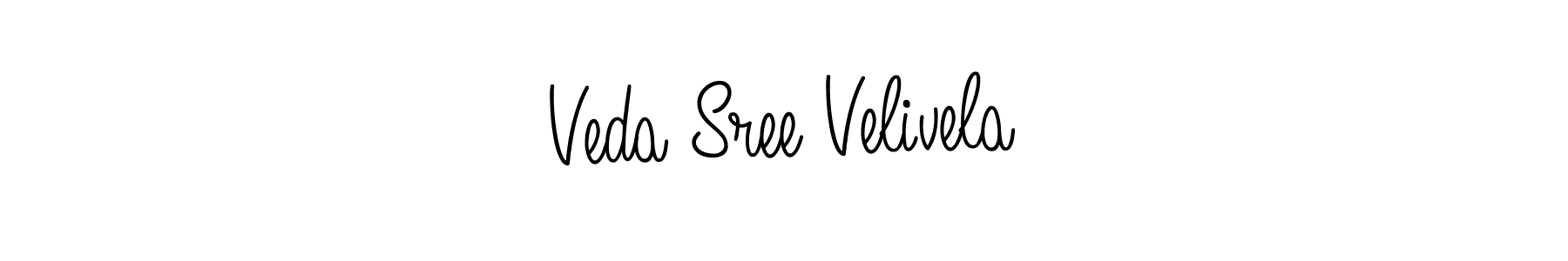 You should practise on your own different ways (Angelique-Rose-font-FFP) to write your name (Veda Sree Velivela) in signature. don't let someone else do it for you. Veda Sree Velivela signature style 5 images and pictures png