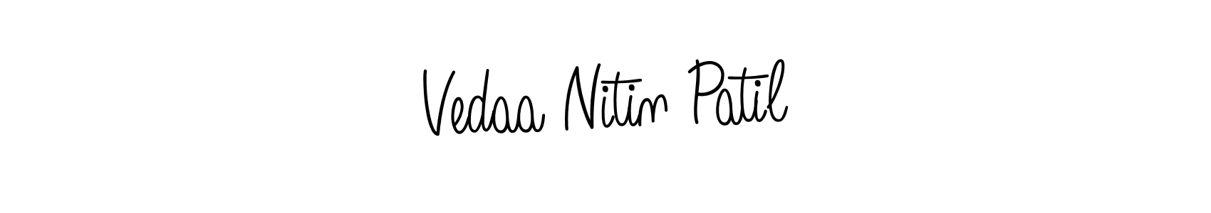 Make a beautiful signature design for name Vedaa Nitin Patil. With this signature (Angelique-Rose-font-FFP) style, you can create a handwritten signature for free. Vedaa Nitin Patil signature style 5 images and pictures png