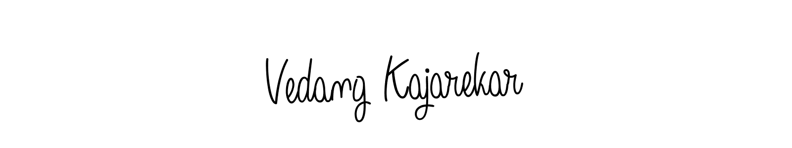 Use a signature maker to create a handwritten signature online. With this signature software, you can design (Angelique-Rose-font-FFP) your own signature for name Vedang Kajarekar. Vedang Kajarekar signature style 5 images and pictures png
