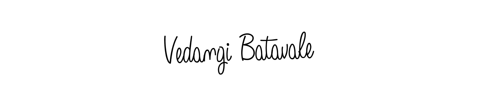 How to make Vedangi Batavale name signature. Use Angelique-Rose-font-FFP style for creating short signs online. This is the latest handwritten sign. Vedangi Batavale signature style 5 images and pictures png