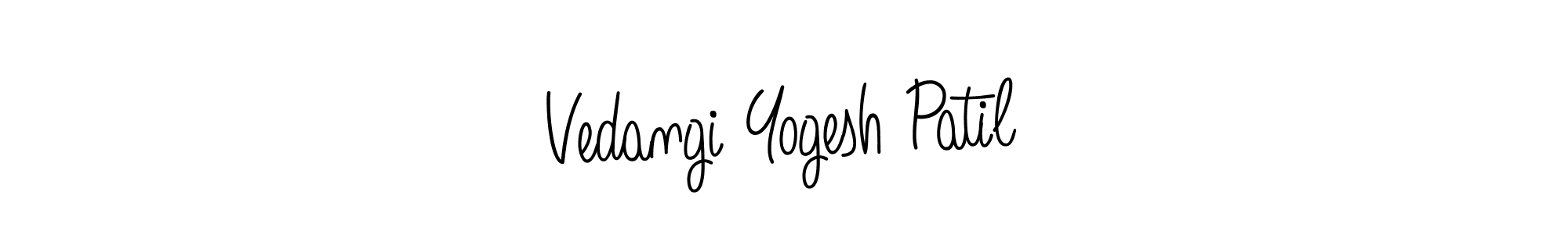 How to make Vedangi Yogesh Patil signature? Angelique-Rose-font-FFP is a professional autograph style. Create handwritten signature for Vedangi Yogesh Patil name. Vedangi Yogesh Patil signature style 5 images and pictures png