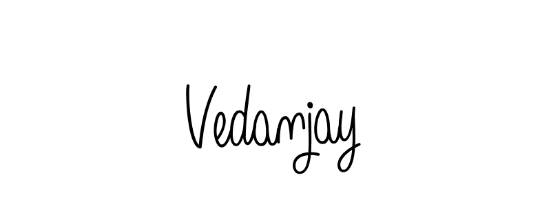 You should practise on your own different ways (Angelique-Rose-font-FFP) to write your name (Vedanjay) in signature. don't let someone else do it for you. Vedanjay signature style 5 images and pictures png