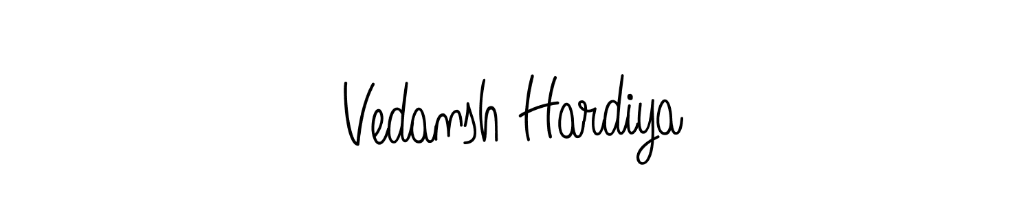 Also we have Vedansh Hardiya name is the best signature style. Create professional handwritten signature collection using Angelique-Rose-font-FFP autograph style. Vedansh Hardiya signature style 5 images and pictures png