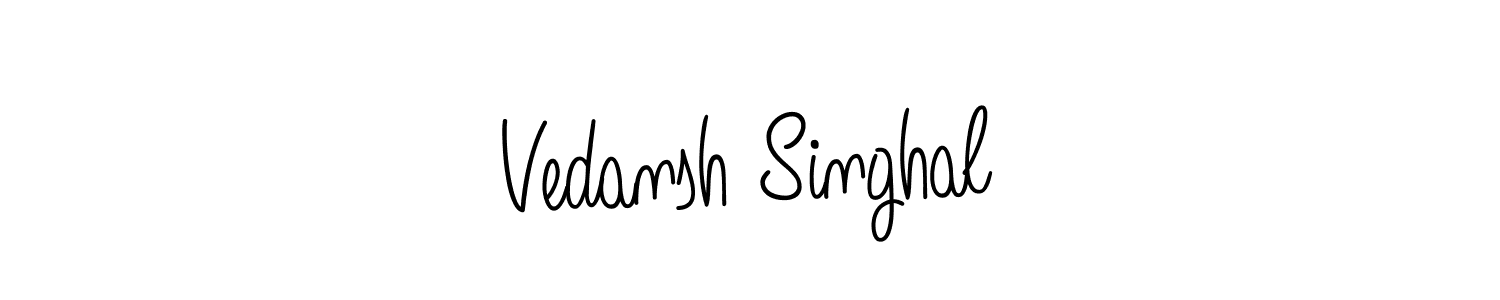 Vedansh Singhal stylish signature style. Best Handwritten Sign (Angelique-Rose-font-FFP) for my name. Handwritten Signature Collection Ideas for my name Vedansh Singhal. Vedansh Singhal signature style 5 images and pictures png