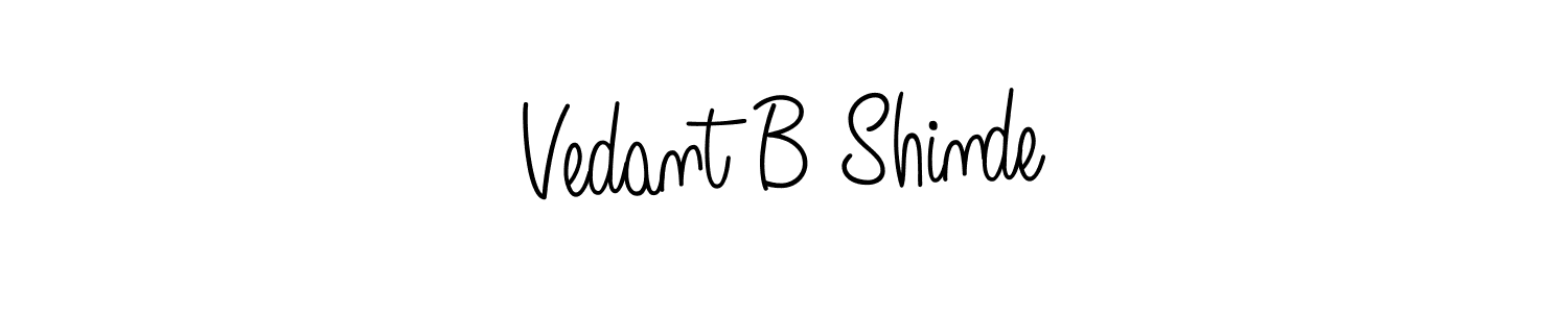 Vedant B Shinde stylish signature style. Best Handwritten Sign (Angelique-Rose-font-FFP) for my name. Handwritten Signature Collection Ideas for my name Vedant B Shinde. Vedant B Shinde signature style 5 images and pictures png