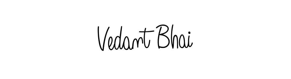 Design your own signature with our free online signature maker. With this signature software, you can create a handwritten (Angelique-Rose-font-FFP) signature for name Vedant Bhai. Vedant Bhai signature style 5 images and pictures png