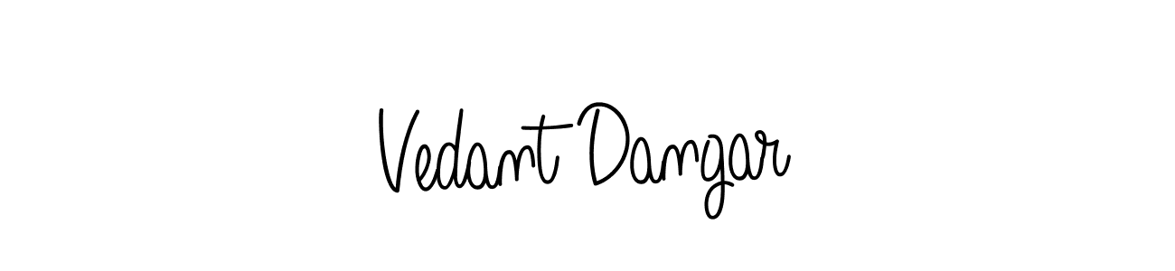 How to Draw Vedant Dangar signature style? Angelique-Rose-font-FFP is a latest design signature styles for name Vedant Dangar. Vedant Dangar signature style 5 images and pictures png