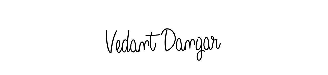 Design your own signature with our free online signature maker. With this signature software, you can create a handwritten (Angelique-Rose-font-FFP) signature for name Vedant Dangar. Vedant Dangar signature style 5 images and pictures png