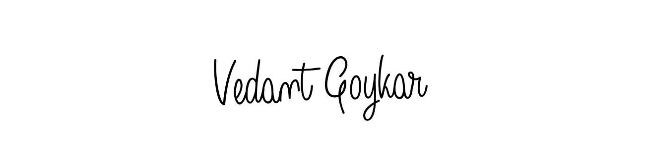 Make a beautiful signature design for name Vedant Goykar. With this signature (Angelique-Rose-font-FFP) style, you can create a handwritten signature for free. Vedant Goykar signature style 5 images and pictures png