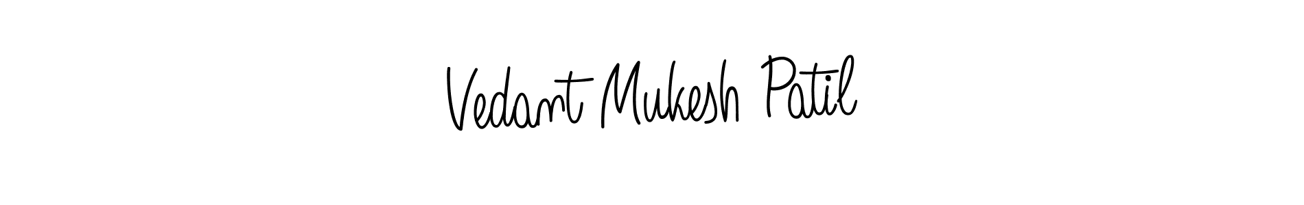 Design your own signature with our free online signature maker. With this signature software, you can create a handwritten (Angelique-Rose-font-FFP) signature for name Vedant Mukesh Patil. Vedant Mukesh Patil signature style 5 images and pictures png