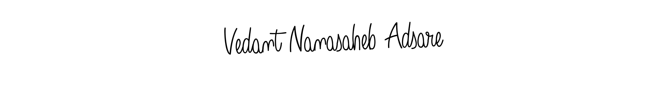 Vedant Nanasaheb Adsare stylish signature style. Best Handwritten Sign (Angelique-Rose-font-FFP) for my name. Handwritten Signature Collection Ideas for my name Vedant Nanasaheb Adsare. Vedant Nanasaheb Adsare signature style 5 images and pictures png