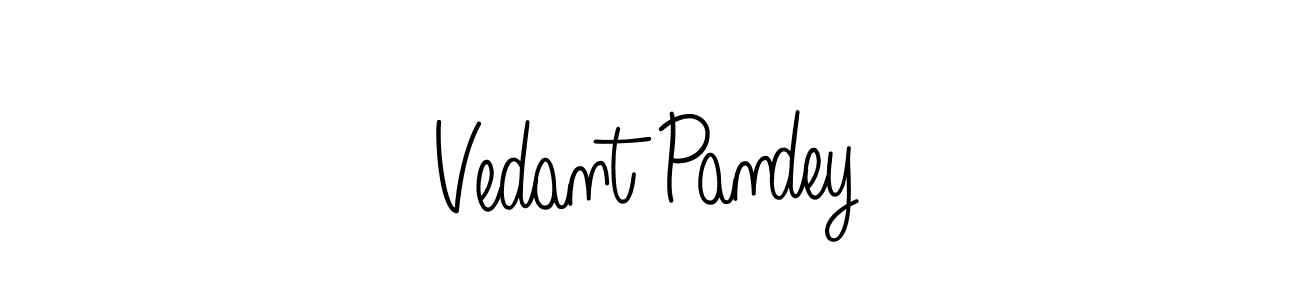 Design your own signature with our free online signature maker. With this signature software, you can create a handwritten (Angelique-Rose-font-FFP) signature for name Vedant Pandey. Vedant Pandey signature style 5 images and pictures png