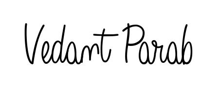 The best way (Angelique-Rose-font-FFP) to make a short signature is to pick only two or three words in your name. For converting this name Vedant Parab. Vedant Parab signature style 5 images and pictures png