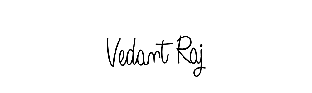 How to make Vedant Raj name signature. Use Angelique-Rose-font-FFP style for creating short signs online. This is the latest handwritten sign. Vedant Raj signature style 5 images and pictures png