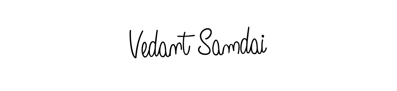 How to Draw Vedant Samdai signature style? Angelique-Rose-font-FFP is a latest design signature styles for name Vedant Samdai. Vedant Samdai signature style 5 images and pictures png