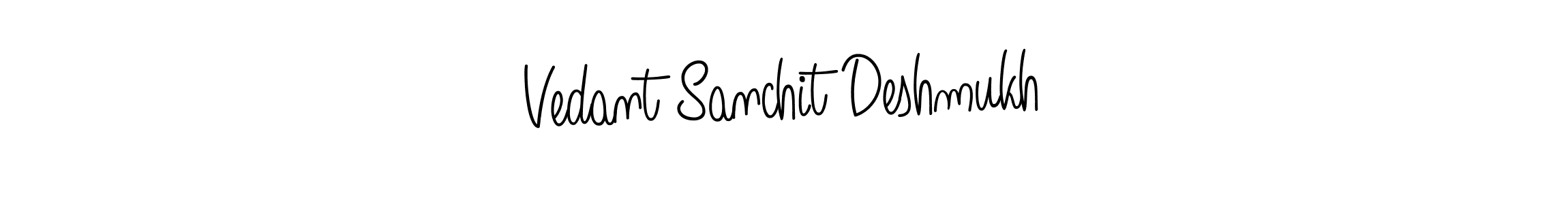 Also we have Vedant Sanchit Deshmukh name is the best signature style. Create professional handwritten signature collection using Angelique-Rose-font-FFP autograph style. Vedant Sanchit Deshmukh signature style 5 images and pictures png