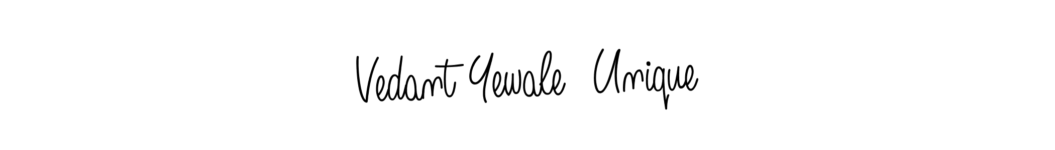 This is the best signature style for the Vedant Yewale  Unique name. Also you like these signature font (Angelique-Rose-font-FFP). Mix name signature. Vedant Yewale  Unique signature style 5 images and pictures png