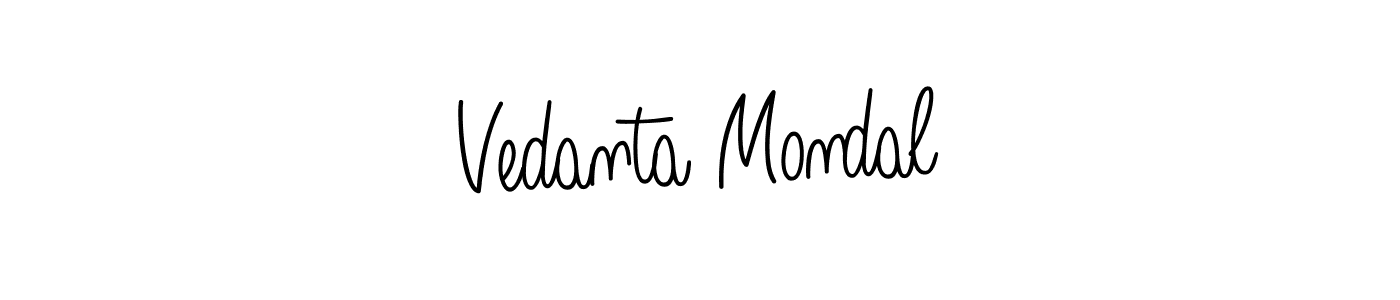 Angelique-Rose-font-FFP is a professional signature style that is perfect for those who want to add a touch of class to their signature. It is also a great choice for those who want to make their signature more unique. Get Vedanta Mondal name to fancy signature for free. Vedanta Mondal signature style 5 images and pictures png
