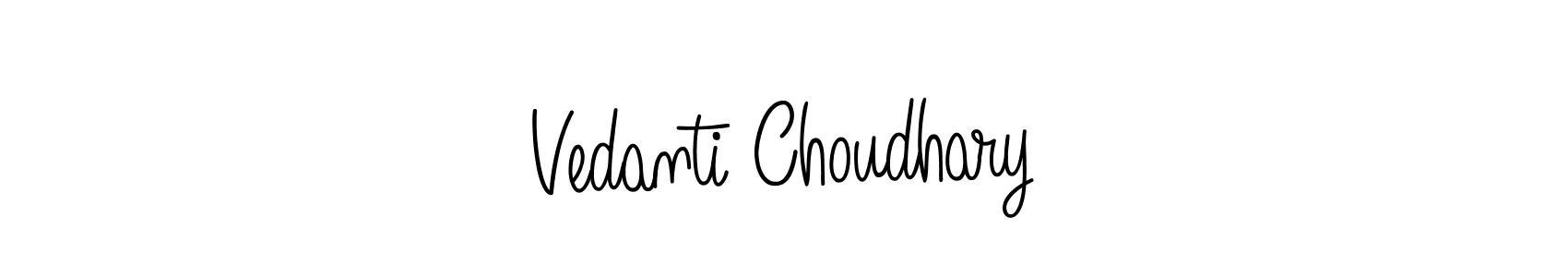 Also we have Vedanti Choudhary name is the best signature style. Create professional handwritten signature collection using Angelique-Rose-font-FFP autograph style. Vedanti Choudhary signature style 5 images and pictures png