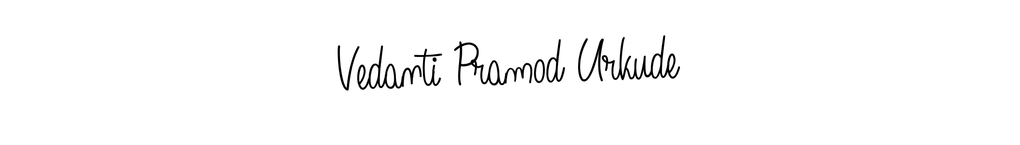 This is the best signature style for the Vedanti Pramod Urkude name. Also you like these signature font (Angelique-Rose-font-FFP). Mix name signature. Vedanti Pramod Urkude signature style 5 images and pictures png