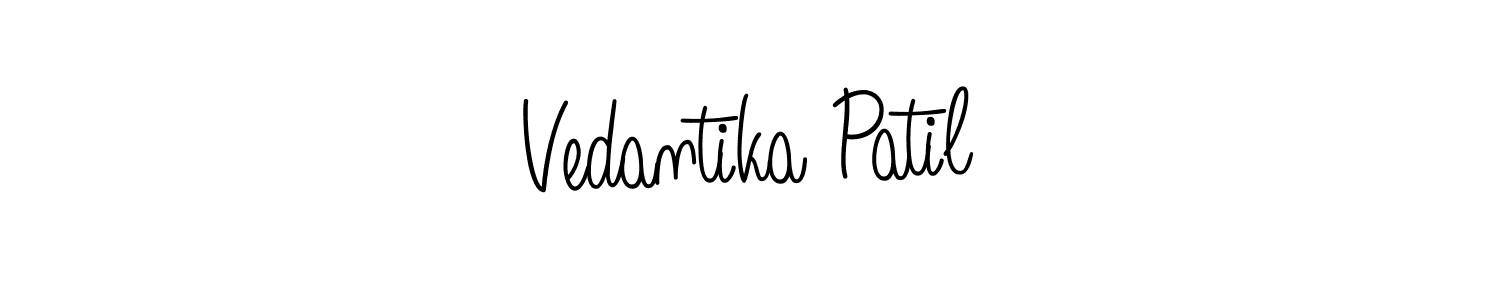 Also we have Vedantika Patil name is the best signature style. Create professional handwritten signature collection using Angelique-Rose-font-FFP autograph style. Vedantika Patil signature style 5 images and pictures png