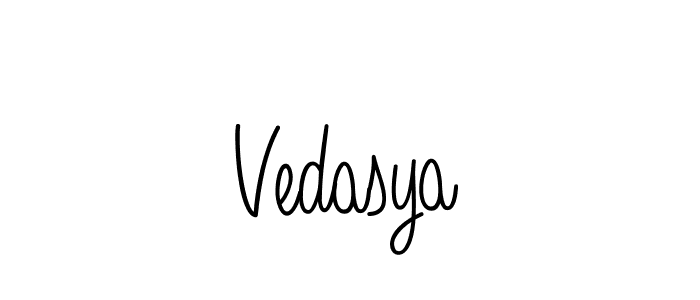 Design your own signature with our free online signature maker. With this signature software, you can create a handwritten (Angelique-Rose-font-FFP) signature for name Vedasya. Vedasya signature style 5 images and pictures png