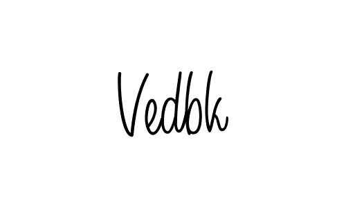 The best way (Angelique-Rose-font-FFP) to make a short signature is to pick only two or three words in your name. The name Vedbk include a total of six letters. For converting this name. Vedbk signature style 5 images and pictures png