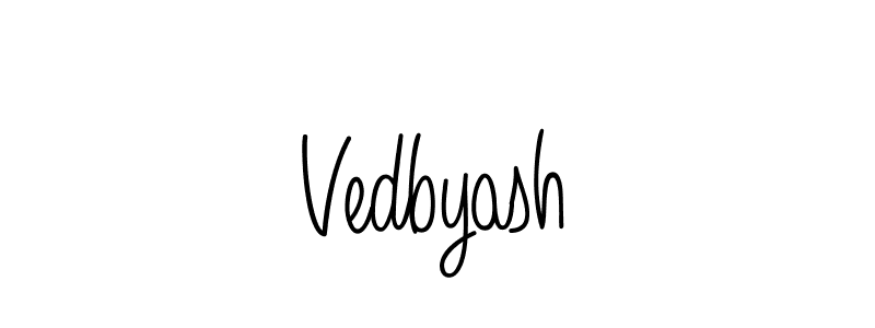 You can use this online signature creator to create a handwritten signature for the name Vedbyash. This is the best online autograph maker. Vedbyash signature style 5 images and pictures png
