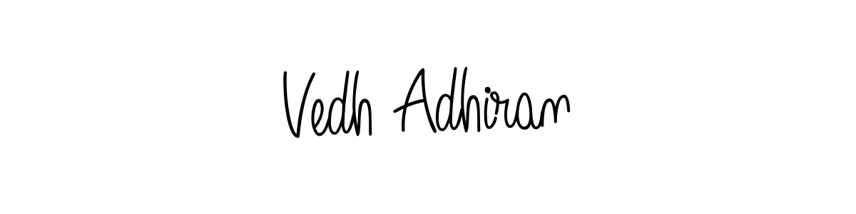 Create a beautiful signature design for name Vedh Adhiran. With this signature (Angelique-Rose-font-FFP) fonts, you can make a handwritten signature for free. Vedh Adhiran signature style 5 images and pictures png