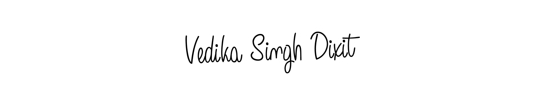 The best way (Angelique-Rose-font-FFP) to make a short signature is to pick only two or three words in your name. The name Vedika Singh Dixit include a total of six letters. For converting this name. Vedika Singh Dixit signature style 5 images and pictures png