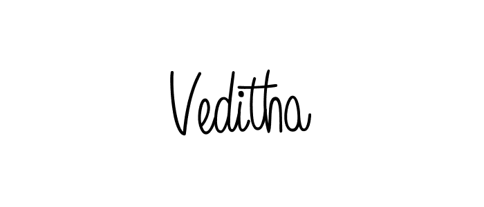 Create a beautiful signature design for name Veditha. With this signature (Angelique-Rose-font-FFP) fonts, you can make a handwritten signature for free. Veditha signature style 5 images and pictures png