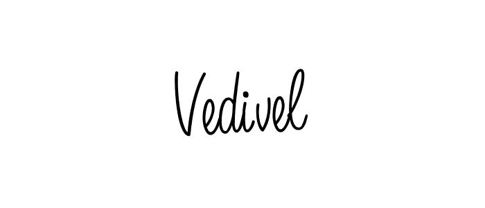 Create a beautiful signature design for name Vedivel. With this signature (Angelique-Rose-font-FFP) fonts, you can make a handwritten signature for free. Vedivel signature style 5 images and pictures png