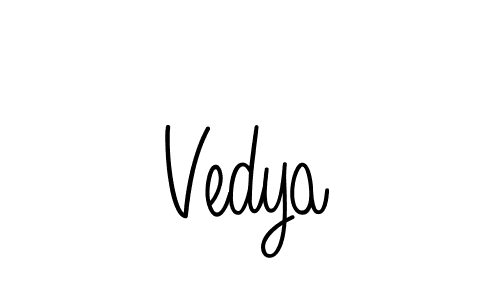 Also we have Vedya name is the best signature style. Create professional handwritten signature collection using Angelique-Rose-font-FFP autograph style. Vedya signature style 5 images and pictures png