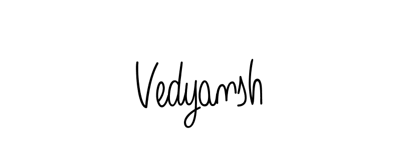 You should practise on your own different ways (Angelique-Rose-font-FFP) to write your name (Vedyansh) in signature. don't let someone else do it for you. Vedyansh signature style 5 images and pictures png
