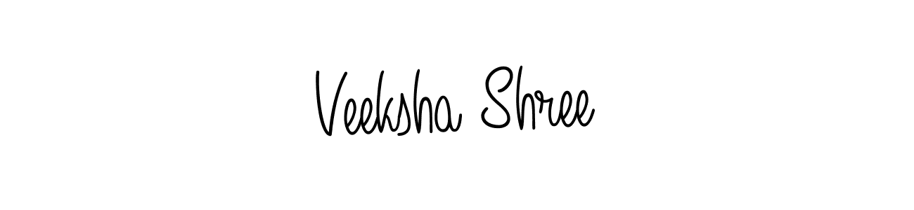 How to make Veeksha Shree name signature. Use Angelique-Rose-font-FFP style for creating short signs online. This is the latest handwritten sign. Veeksha Shree signature style 5 images and pictures png