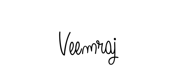 Make a beautiful signature design for name Veemraj. With this signature (Angelique-Rose-font-FFP) style, you can create a handwritten signature for free. Veemraj signature style 5 images and pictures png