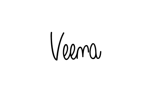 You should practise on your own different ways (Angelique-Rose-font-FFP) to write your name (Veena) in signature. don't let someone else do it for you. Veena signature style 5 images and pictures png