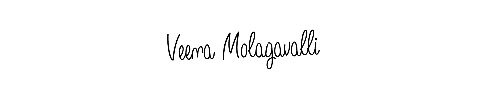 Design your own signature with our free online signature maker. With this signature software, you can create a handwritten (Angelique-Rose-font-FFP) signature for name Veena Molagavalli. Veena Molagavalli signature style 5 images and pictures png