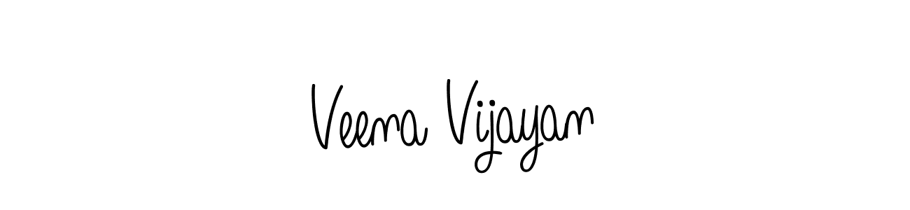 How to make Veena Vijayan name signature. Use Angelique-Rose-font-FFP style for creating short signs online. This is the latest handwritten sign. Veena Vijayan signature style 5 images and pictures png