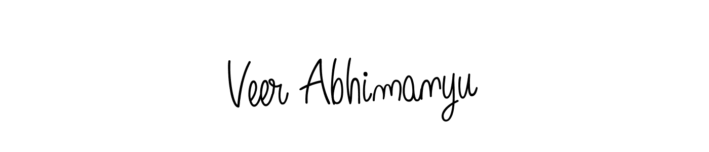 You should practise on your own different ways (Angelique-Rose-font-FFP) to write your name (Veer Abhimanyu) in signature. don't let someone else do it for you. Veer Abhimanyu signature style 5 images and pictures png